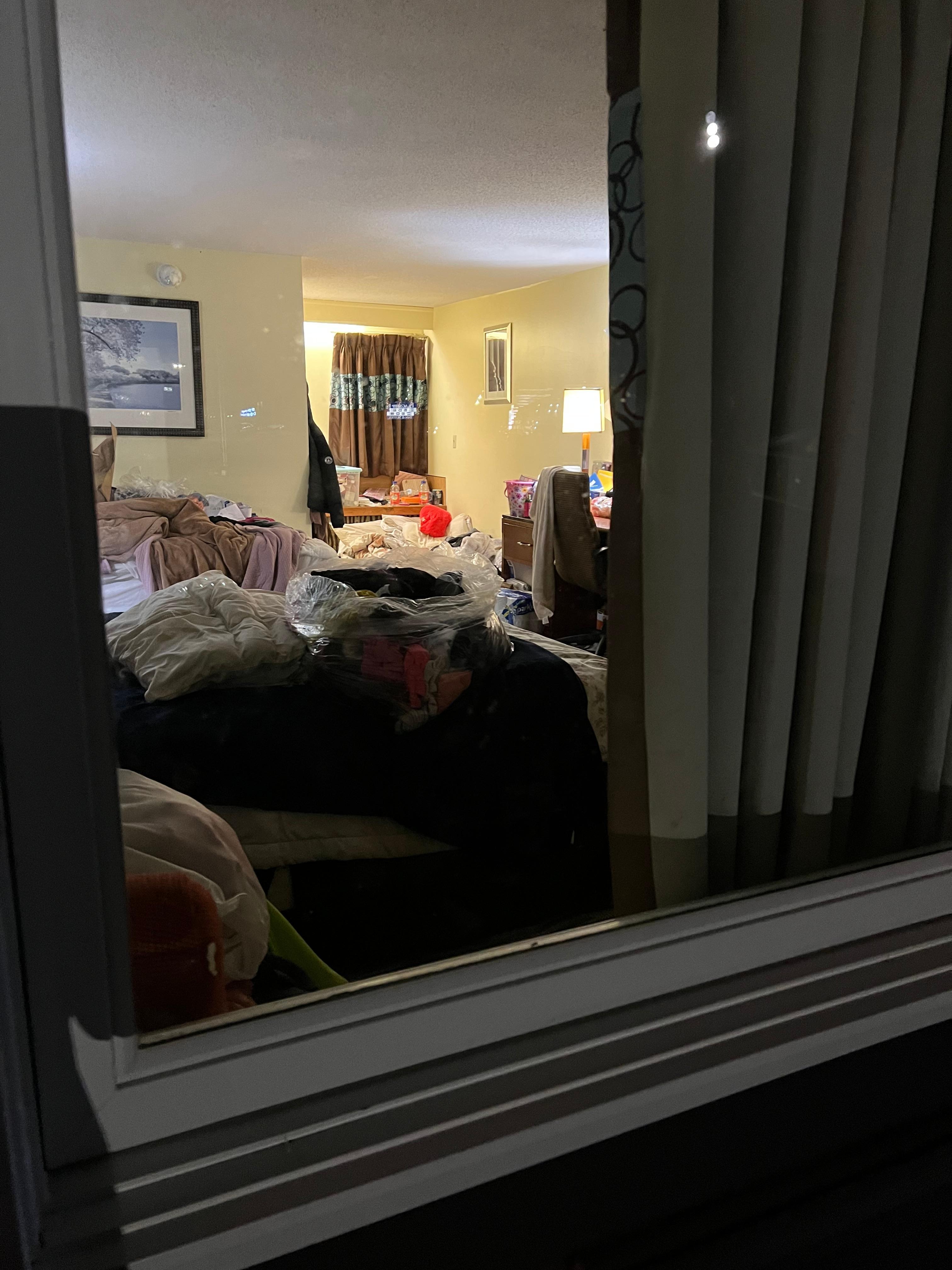 Neighboring tenant’s room…photo taken from outside walkway.  