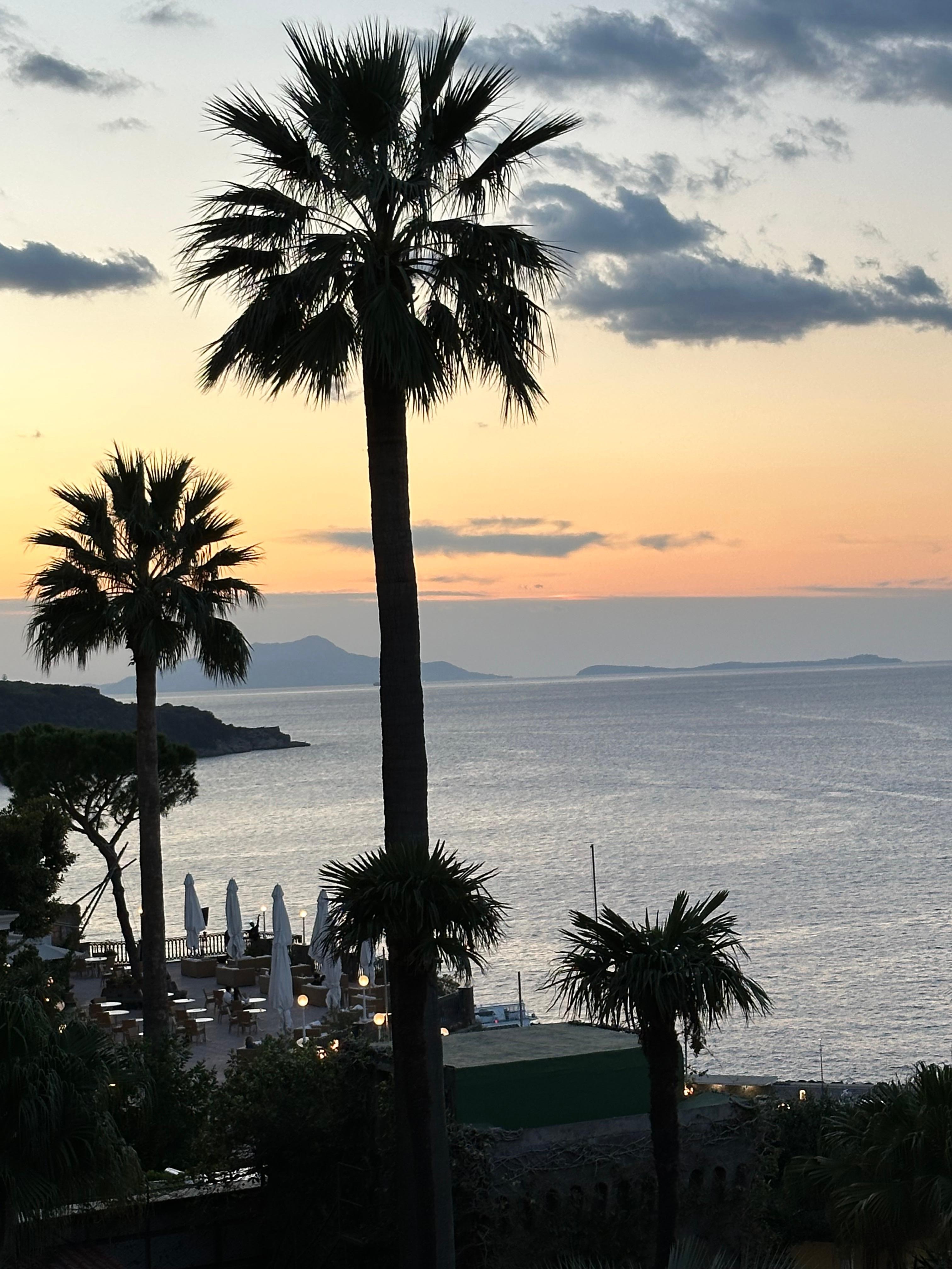Evening view of the water from our room