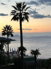 Evening view of the water from our room