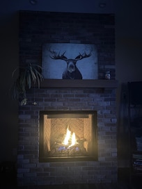 Cozy fireplace
