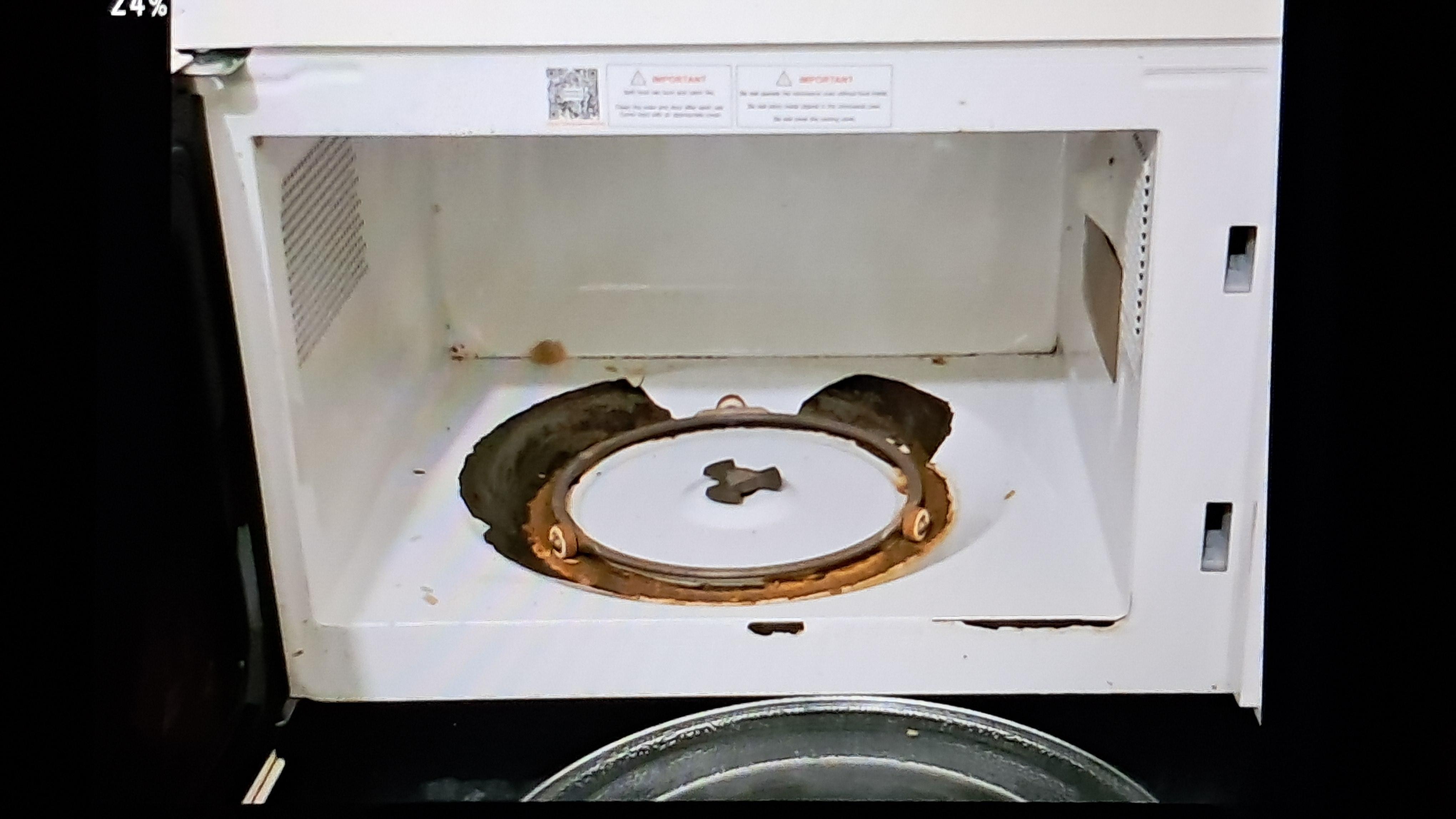 Inside of microwave