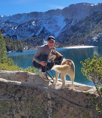 Hiking up to crystal lake