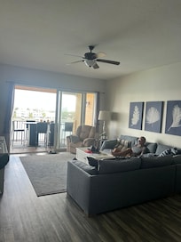 Living area and balcony