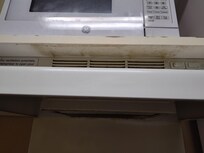 Really dirty kitchenette, the counter was sticky with stainless sink having loose faucet. The microwave was burnt out but still seemed to work.The refrigerator was old but worked.