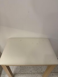 Coffee stain left on chair