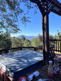 View from Apple Blossom Inn outdoor breakfast and hot tub.