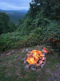Fire at dusk...