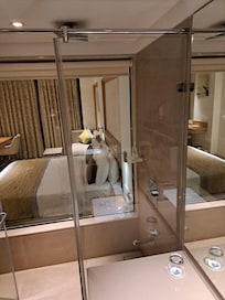 Bathroom with views of the room