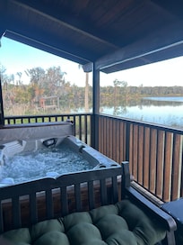 Hot tub has a great view!