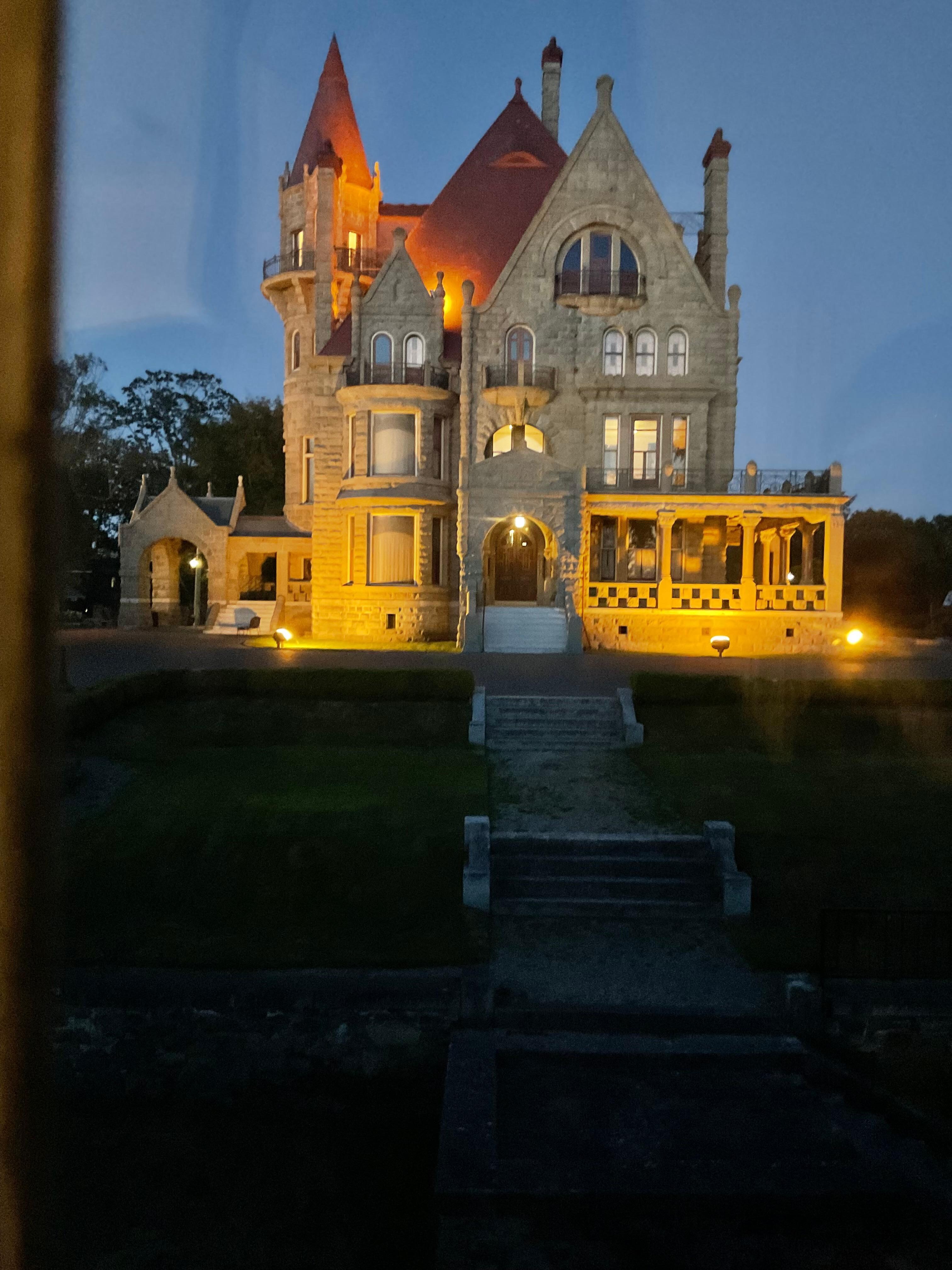 The view from the window of the “Castle “Room”