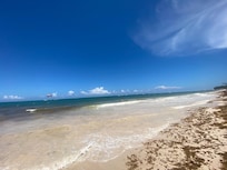 The beach was clean although there was constant seaweed