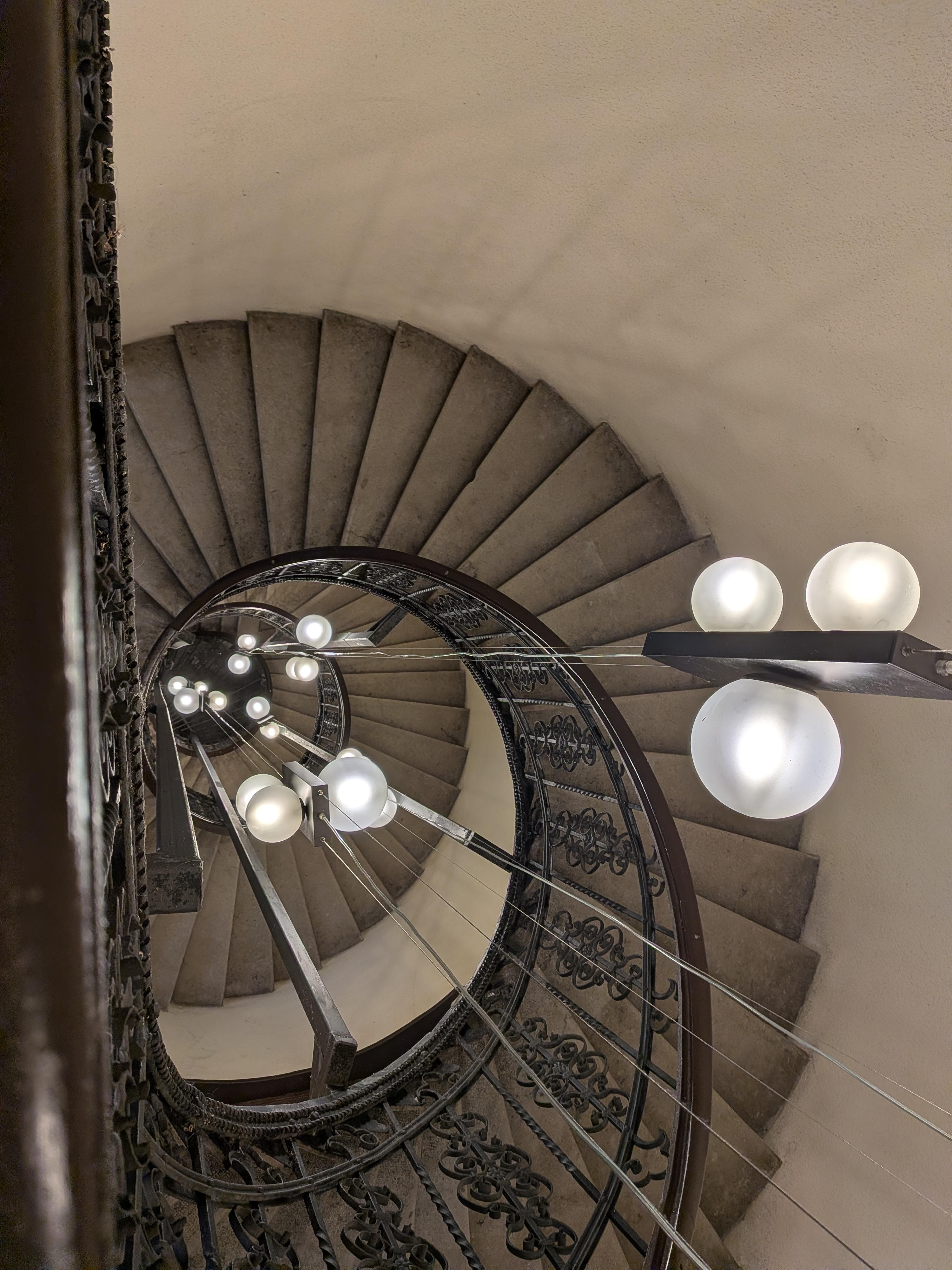 Beautiful staircase. But also a lift to the different floors if required.