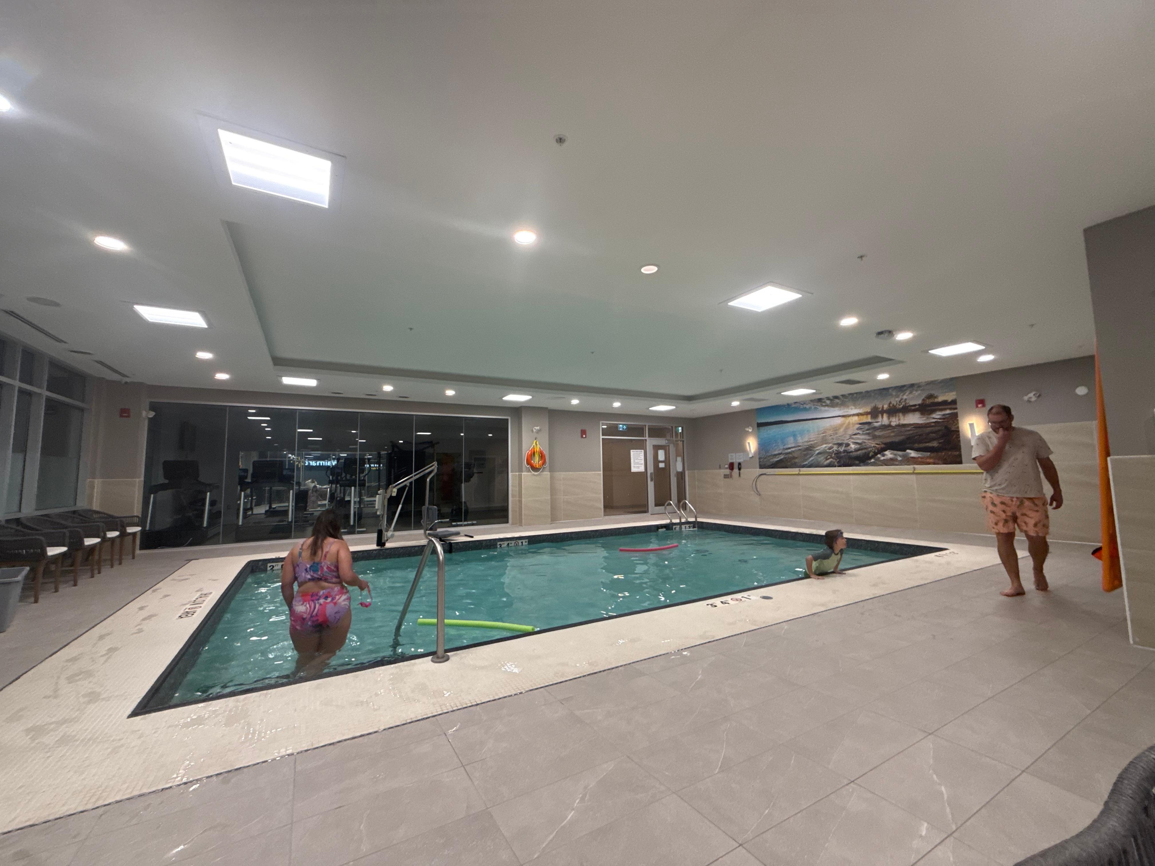 Smaller pool but perfect for some entertainment for the kids