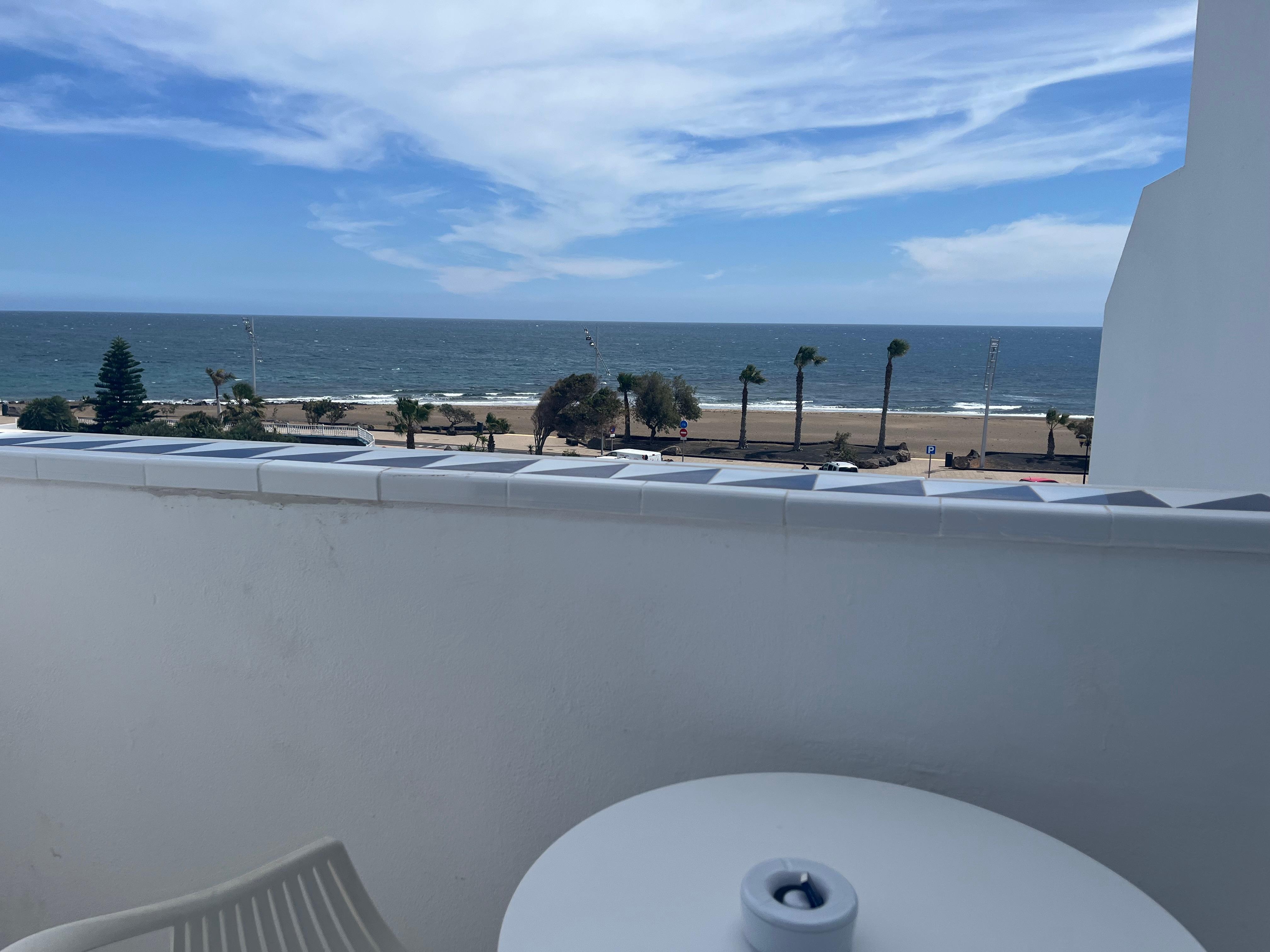 Beach view from our balcony