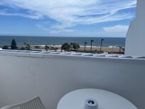 Beach view from our balcony