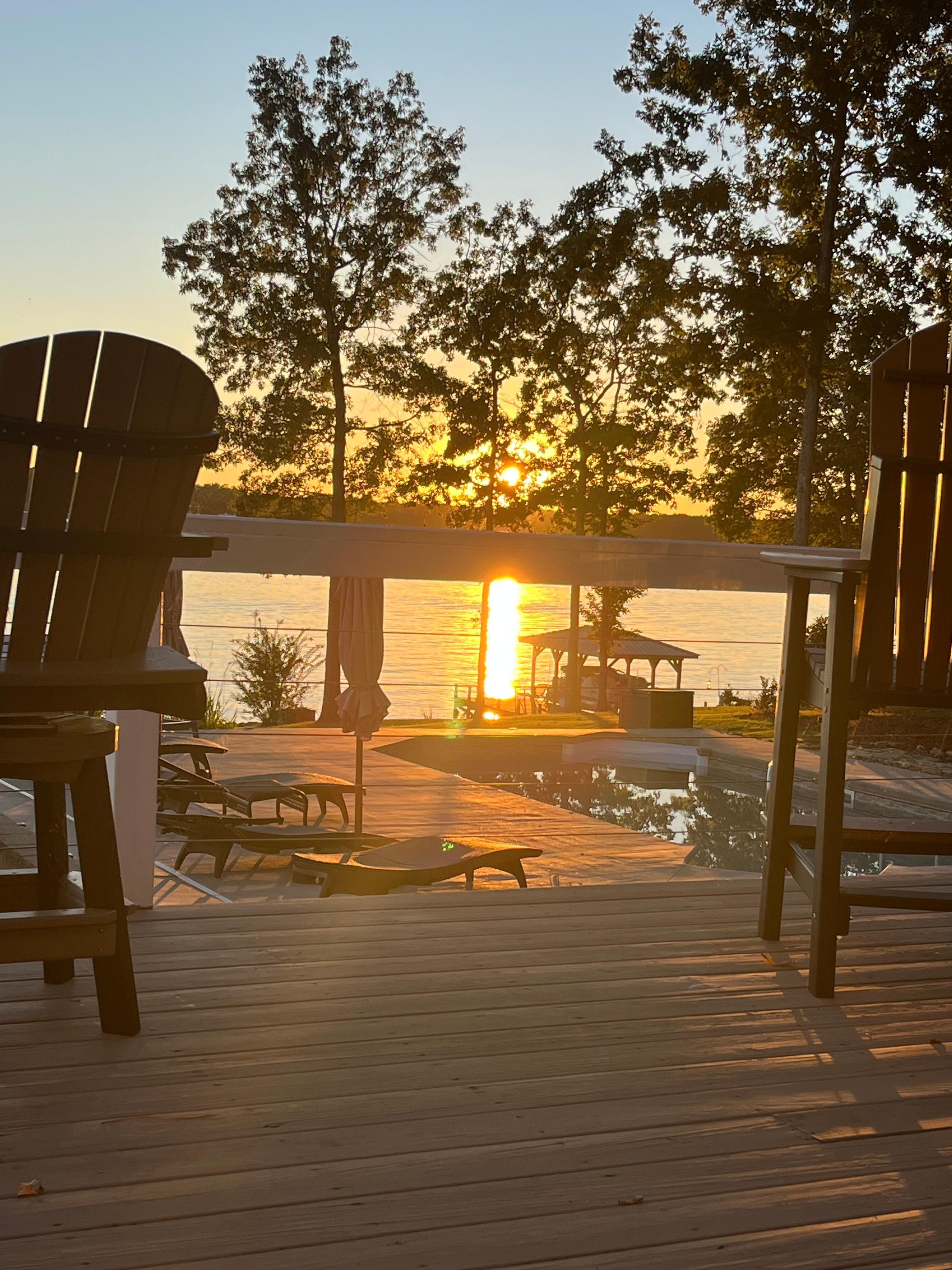 Sunset view from the deck
