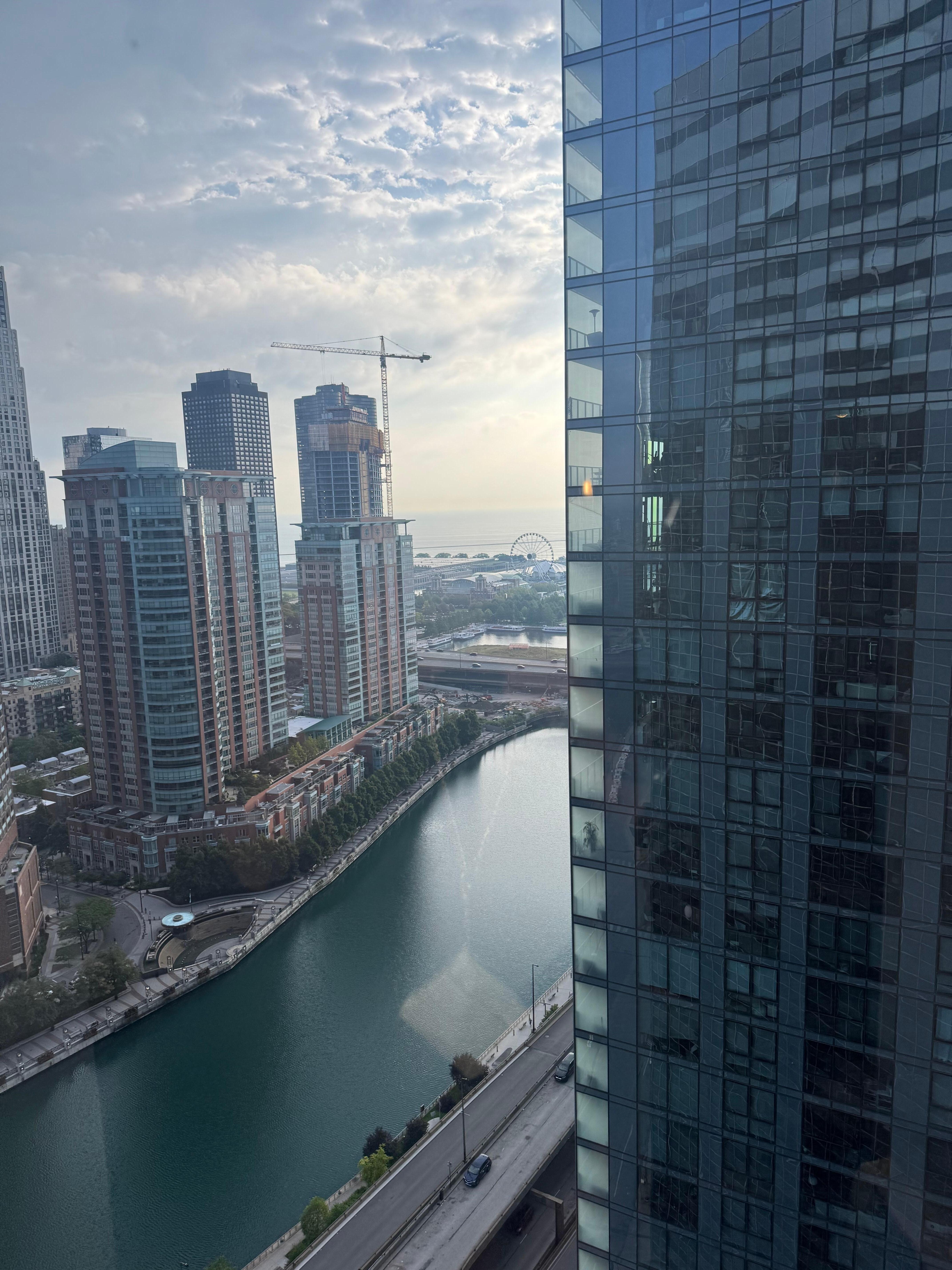 View from inside hotel
