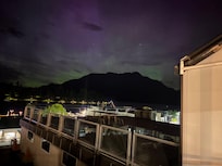 The southern lights from the porch.