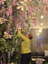 Patio and cocktails. Great room, comfortable seating with great decorations.