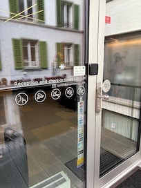 You need a PIN code to get in before 2pm and after 10pm