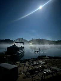 Foggy night on the lake