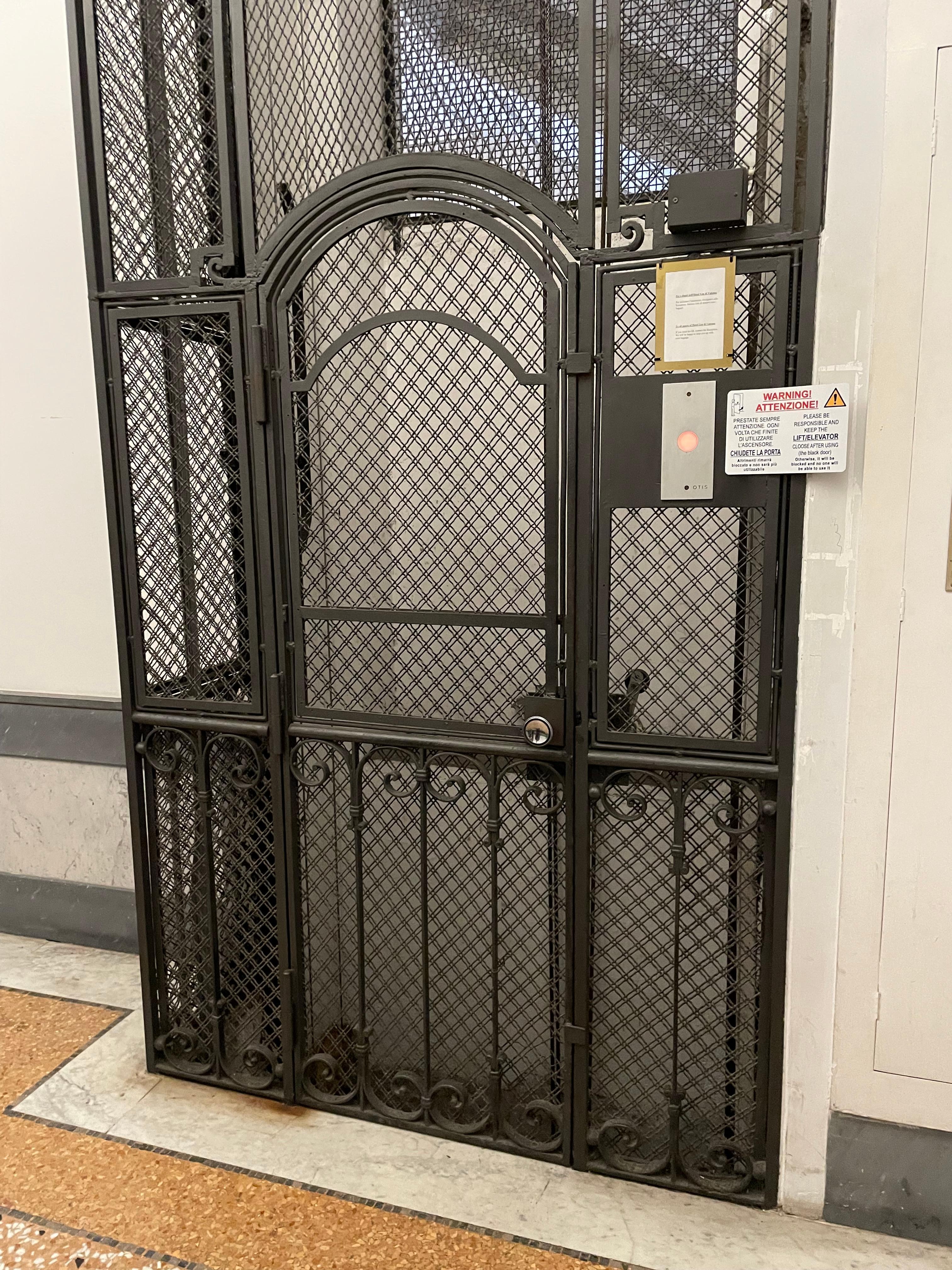 Elevator for two to the 5th floor where the hotel is. 