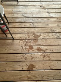 Marks from the upstairs.