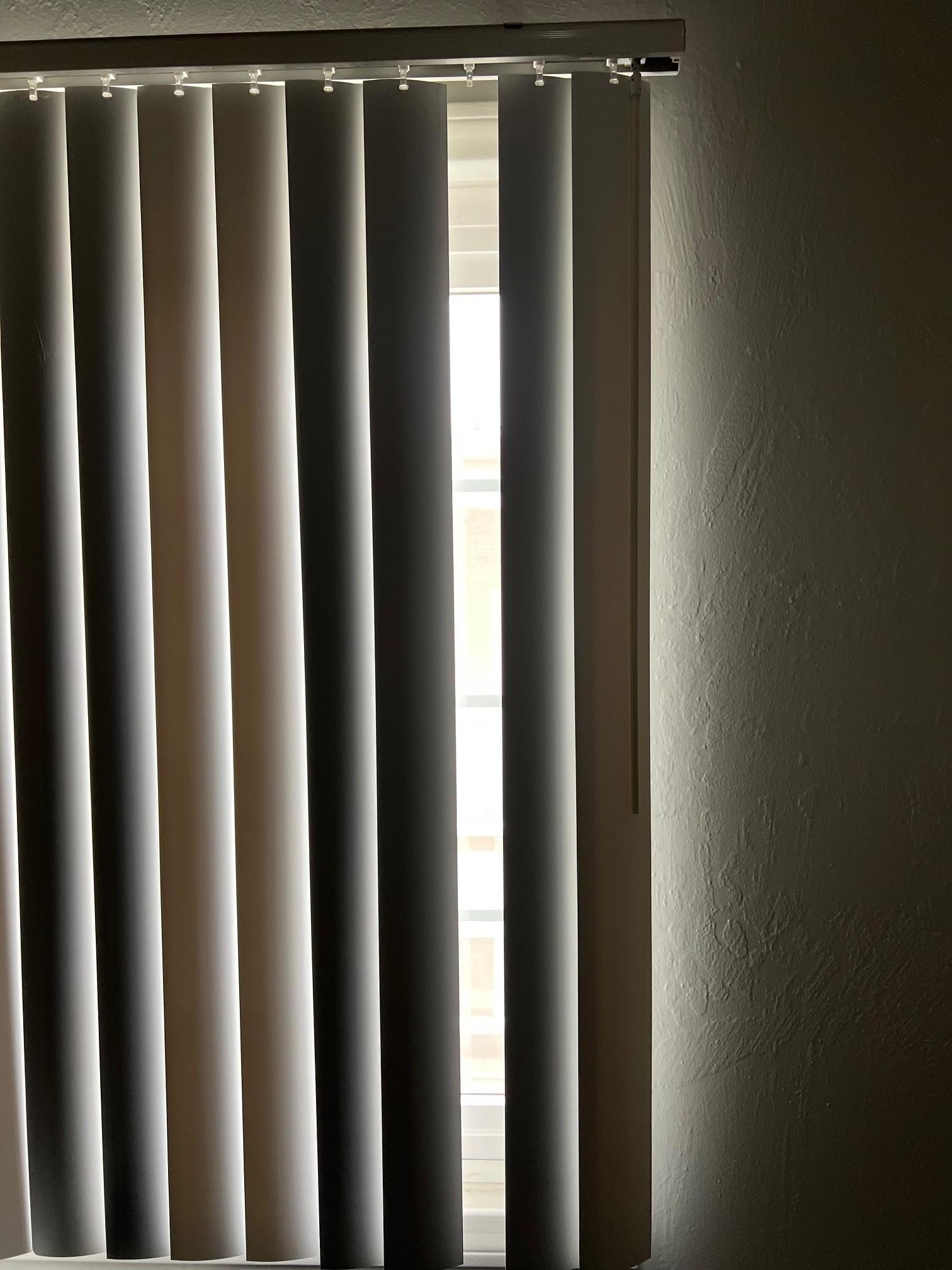 Missing window shade letting in light