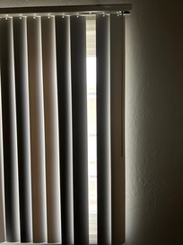Missing window shade letting in light