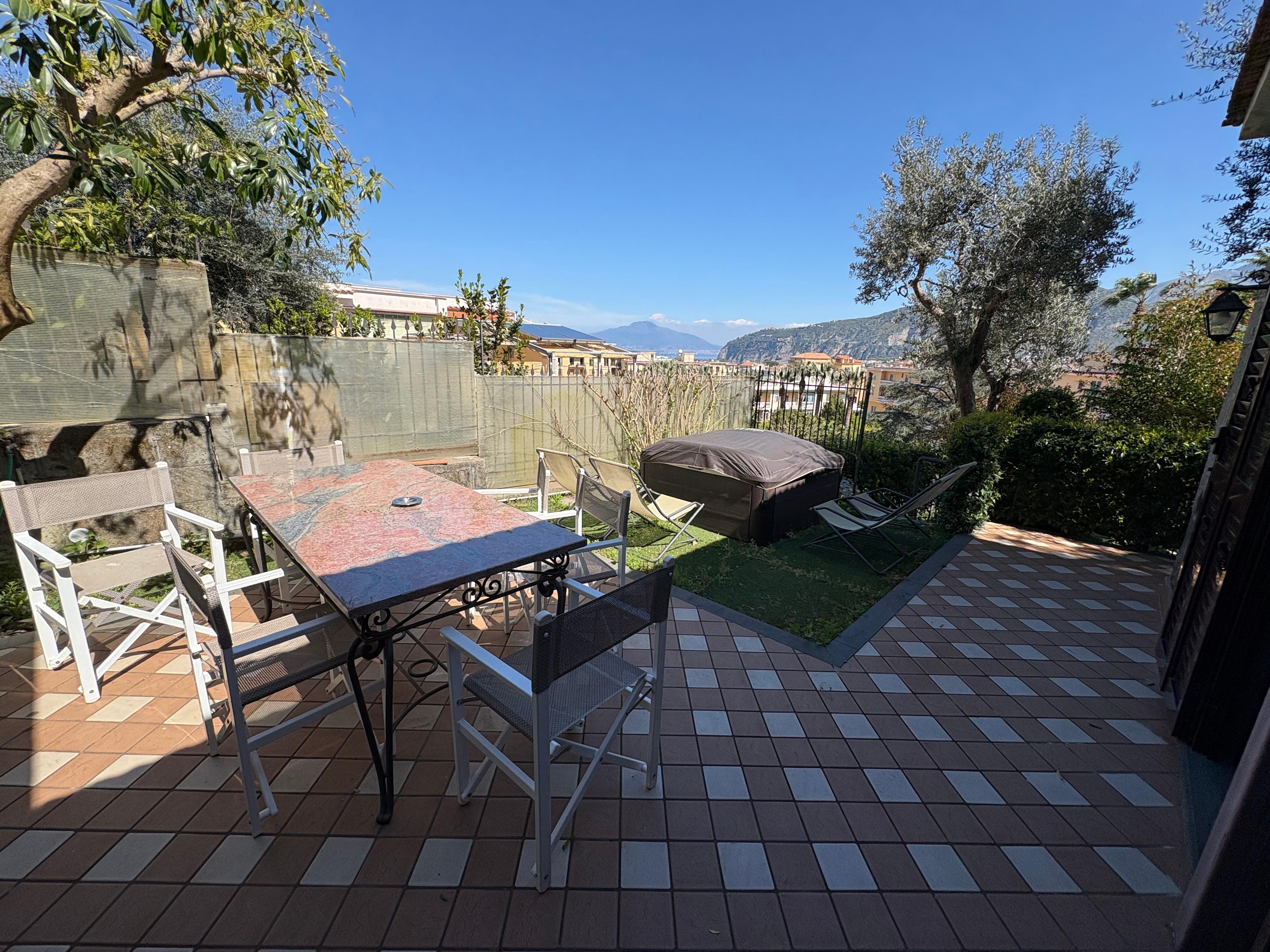 Private patio at our villa