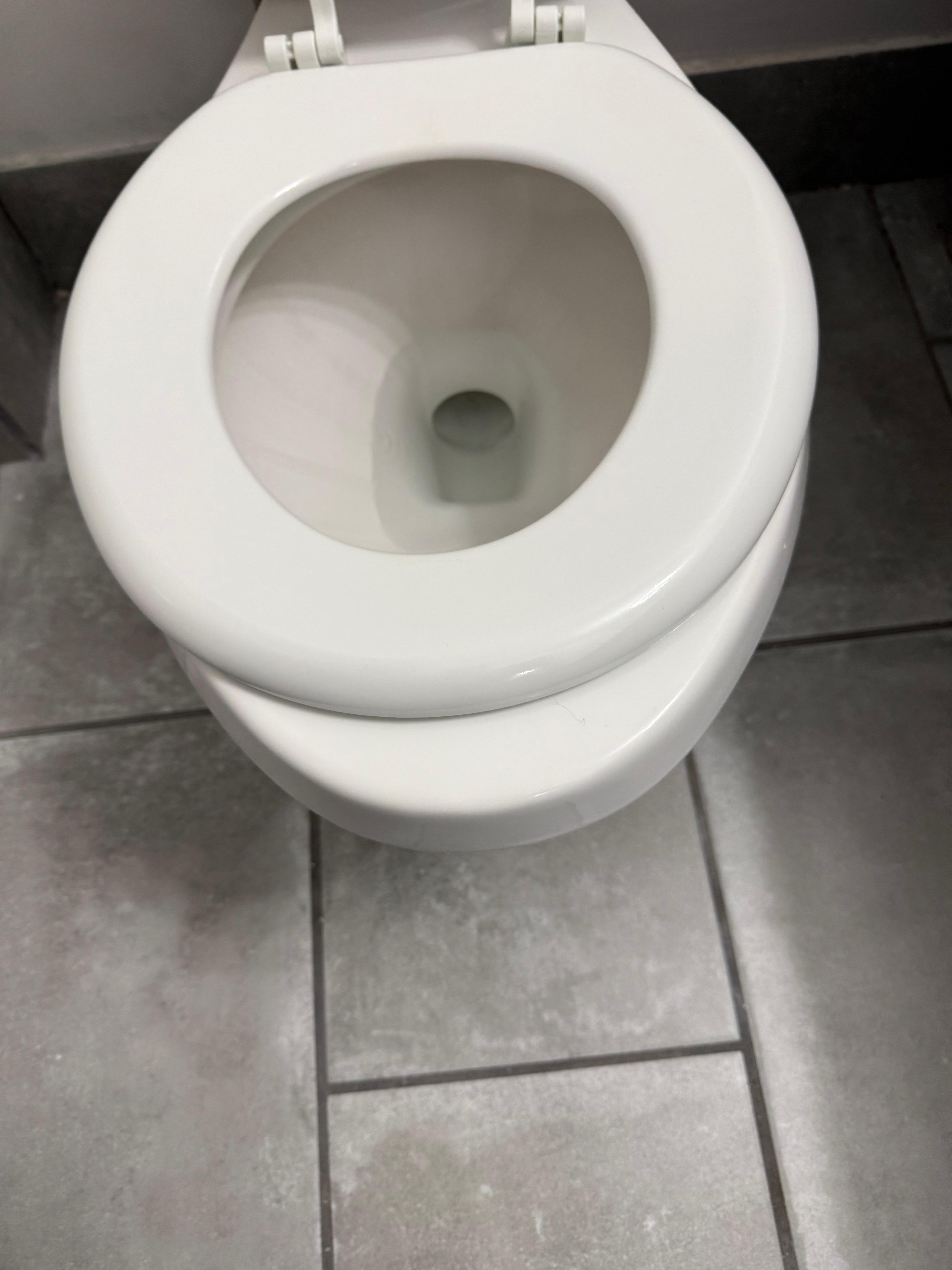 Replaced the toilet seat with the wrong size. 