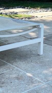 Worn pool furniture