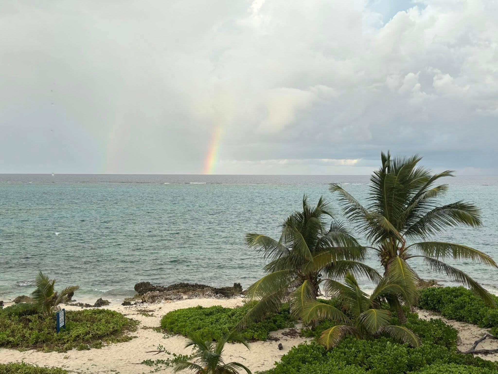 The view! We did get to see an amazing rainbow after a rain shower :) 