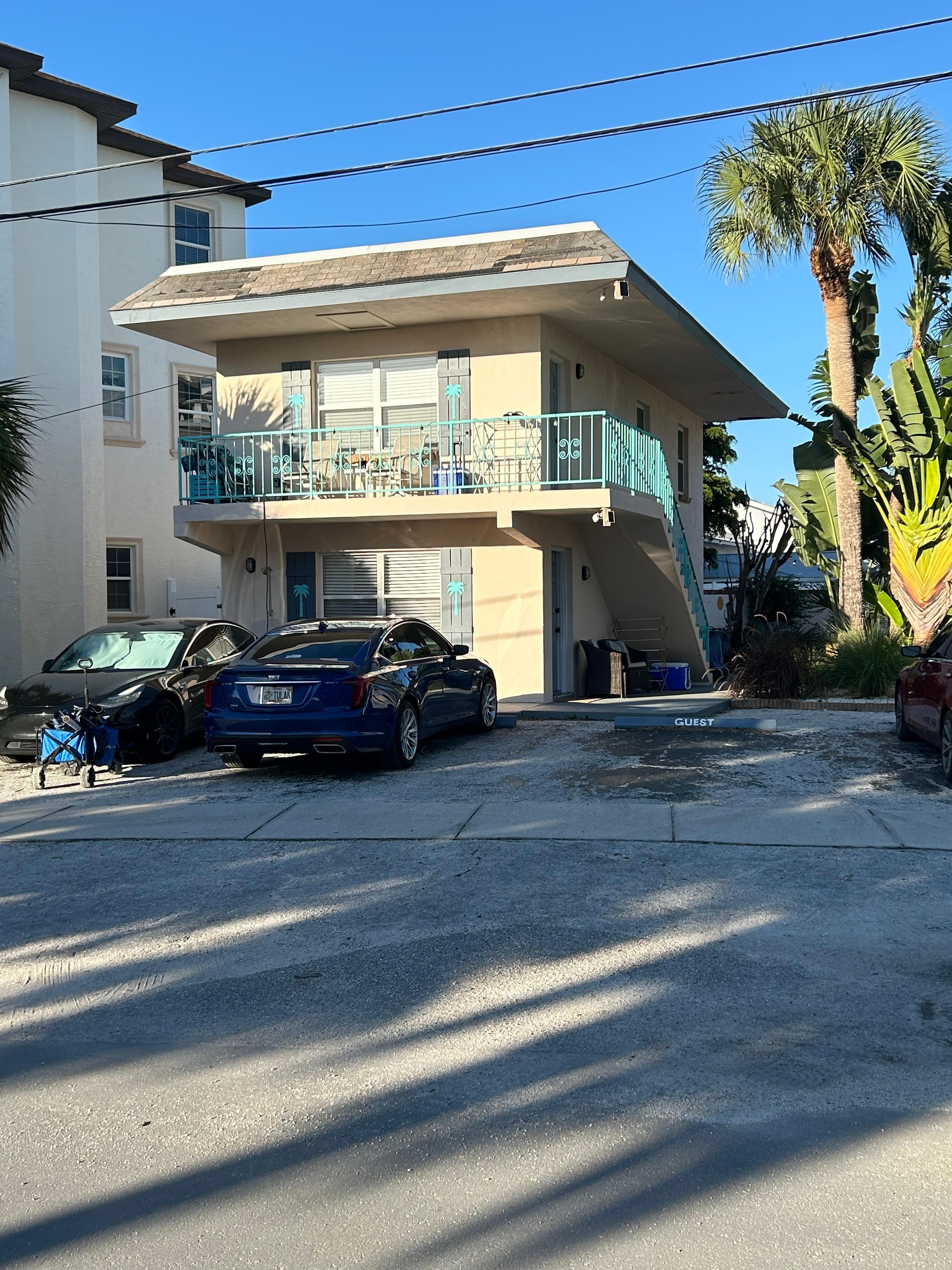 Front of unit with assigned parking 