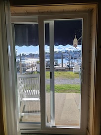 View of harbor from inside the room