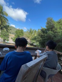 メコン川を見ながらのんびりできます