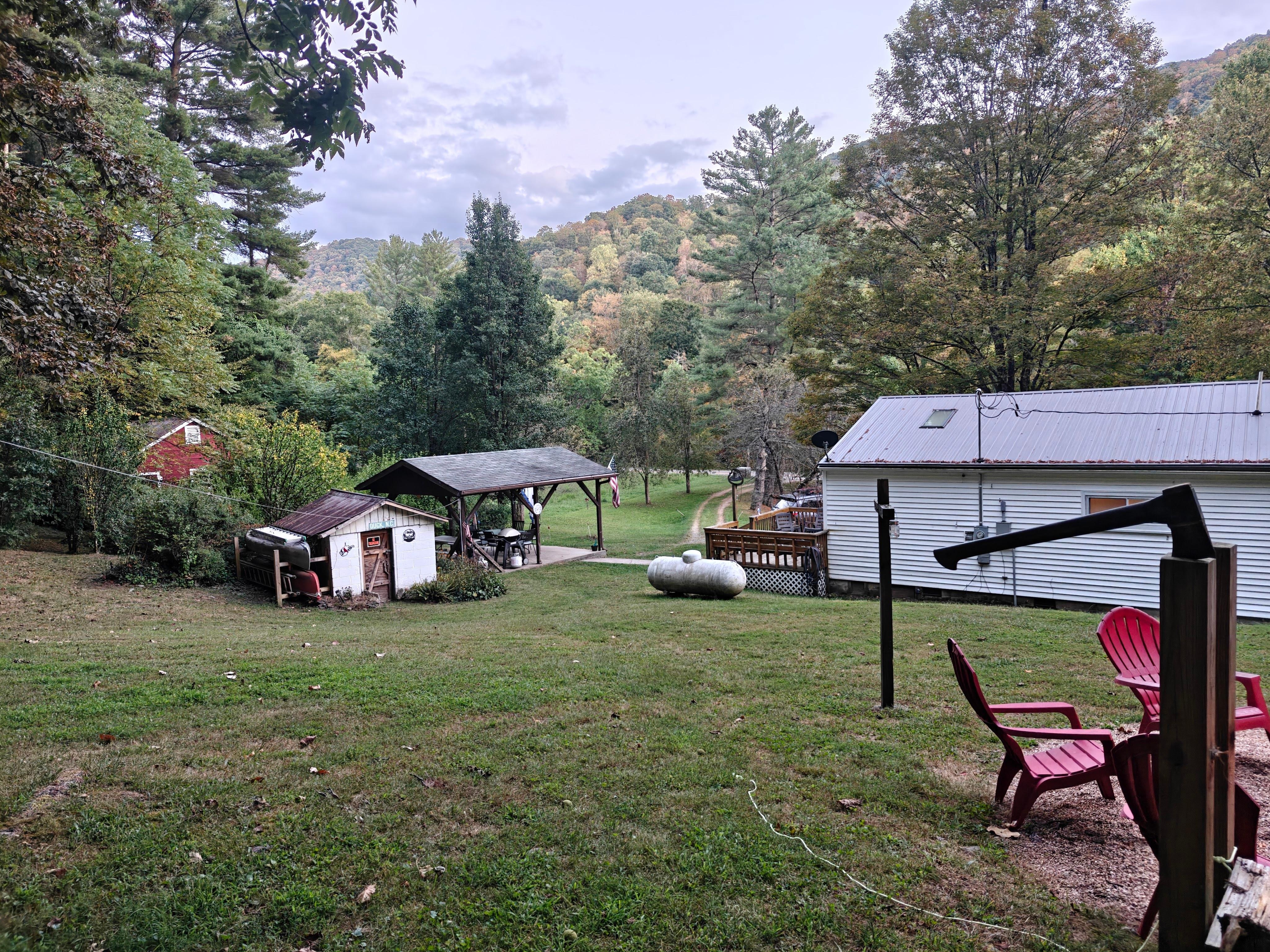 the view from above the house