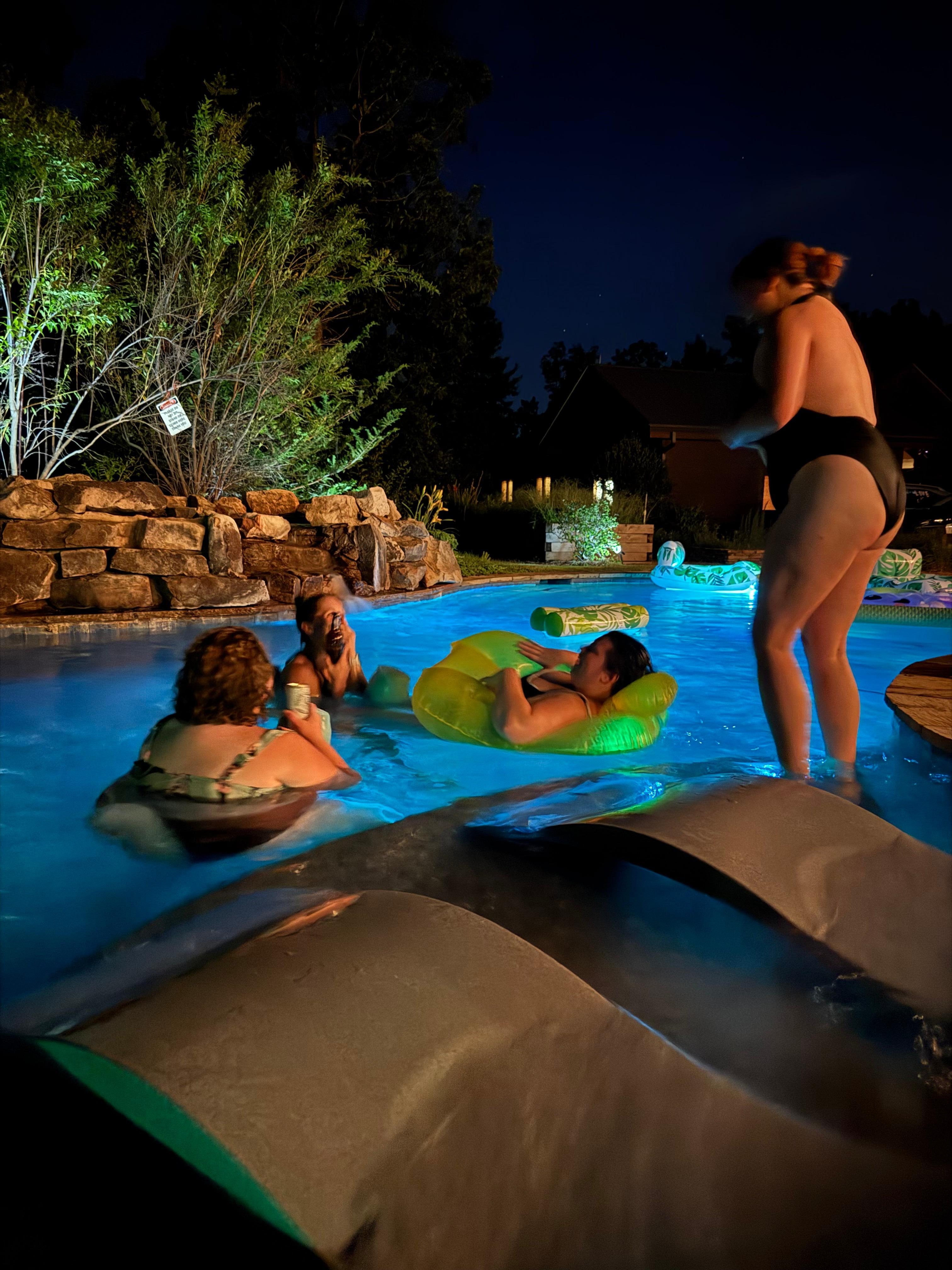 Night swim in that perfect pool!