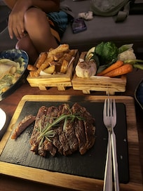 The breakfast buffet was not great- but the steak was delicious! Their burgers were excellent as well!