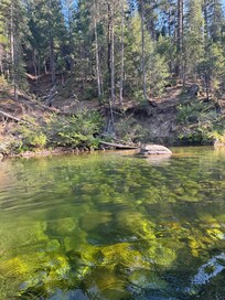Water is very refreshing we love this cabin