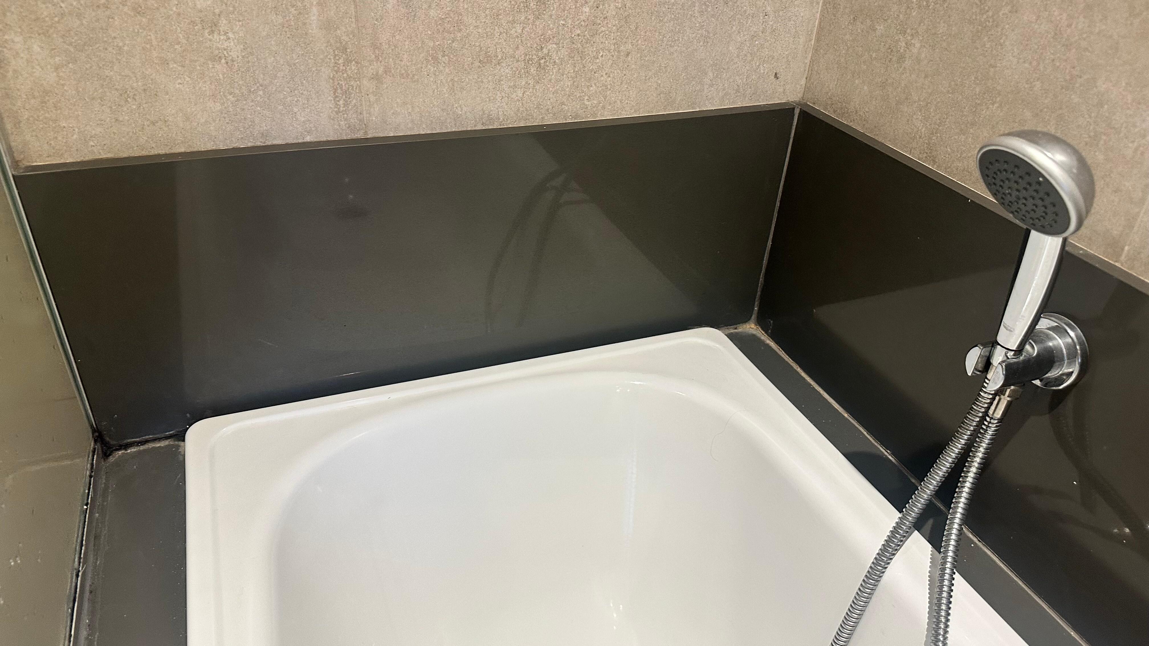 Mildew around bathtub