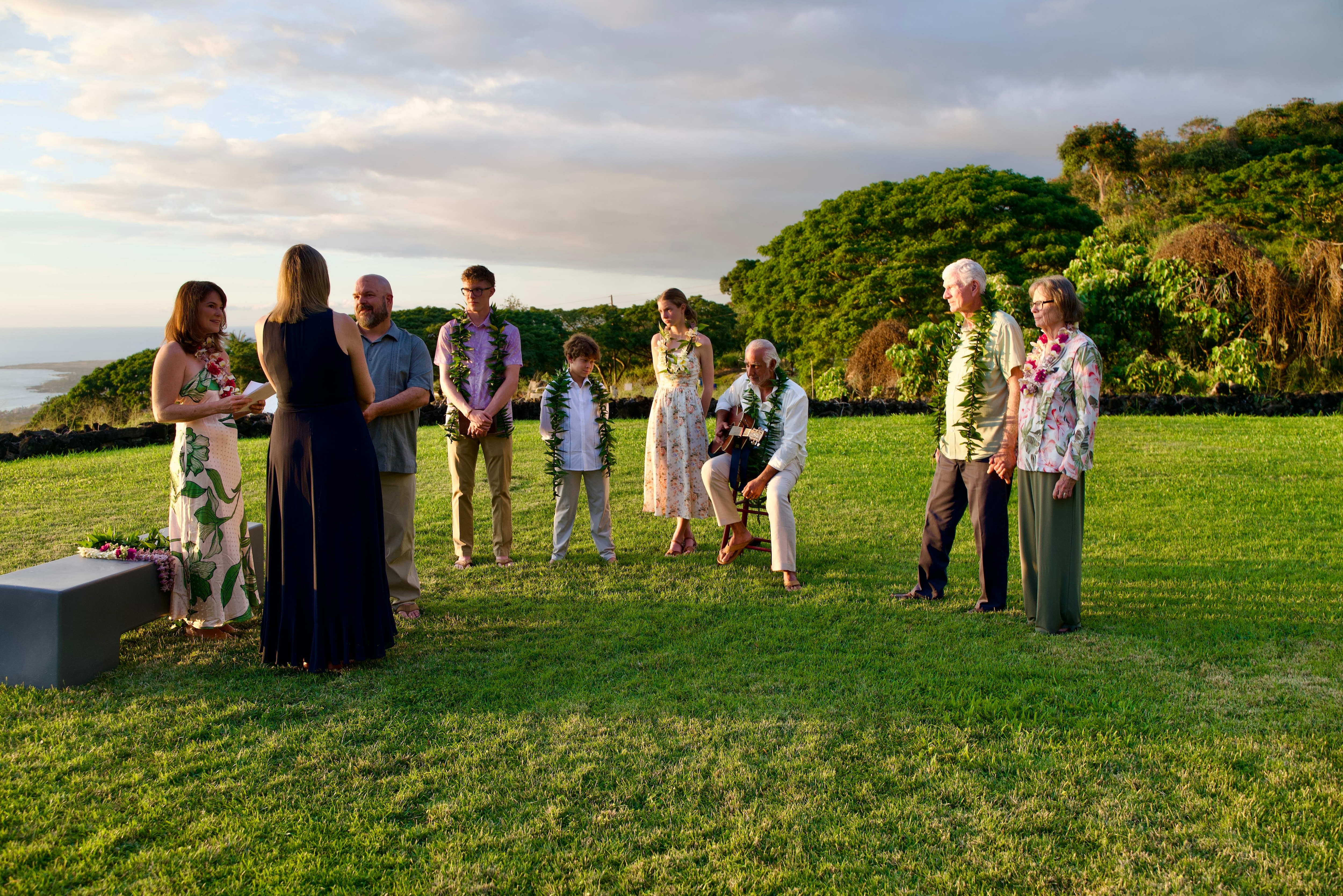 The beautiful yard was perfect for our vow renewal.
