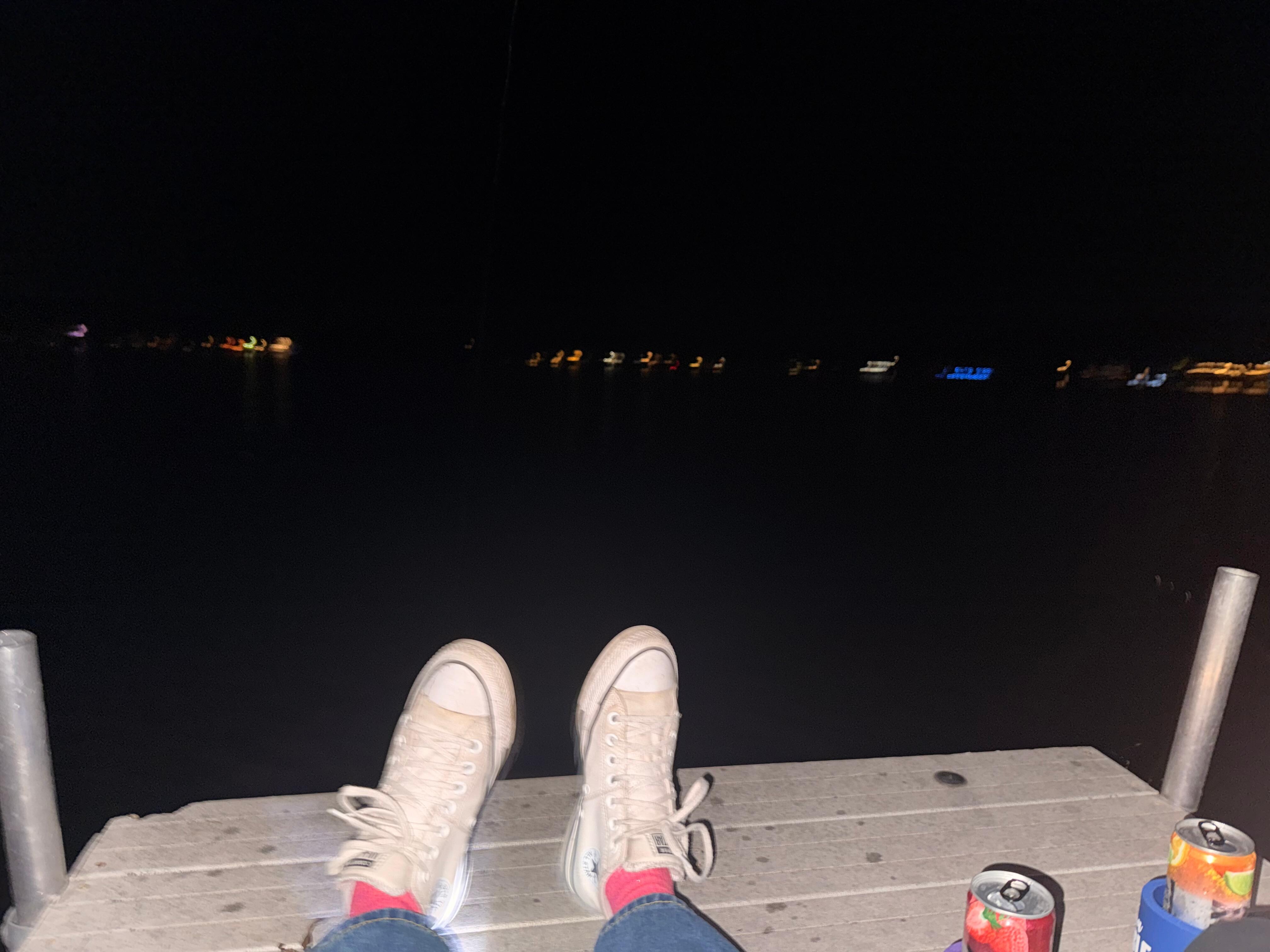 Late night star gazing on pier
