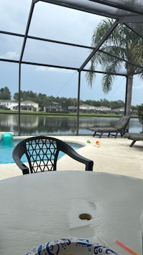 View from the pool area.