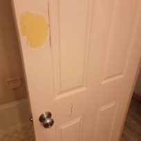 Bathroom door looks terrible