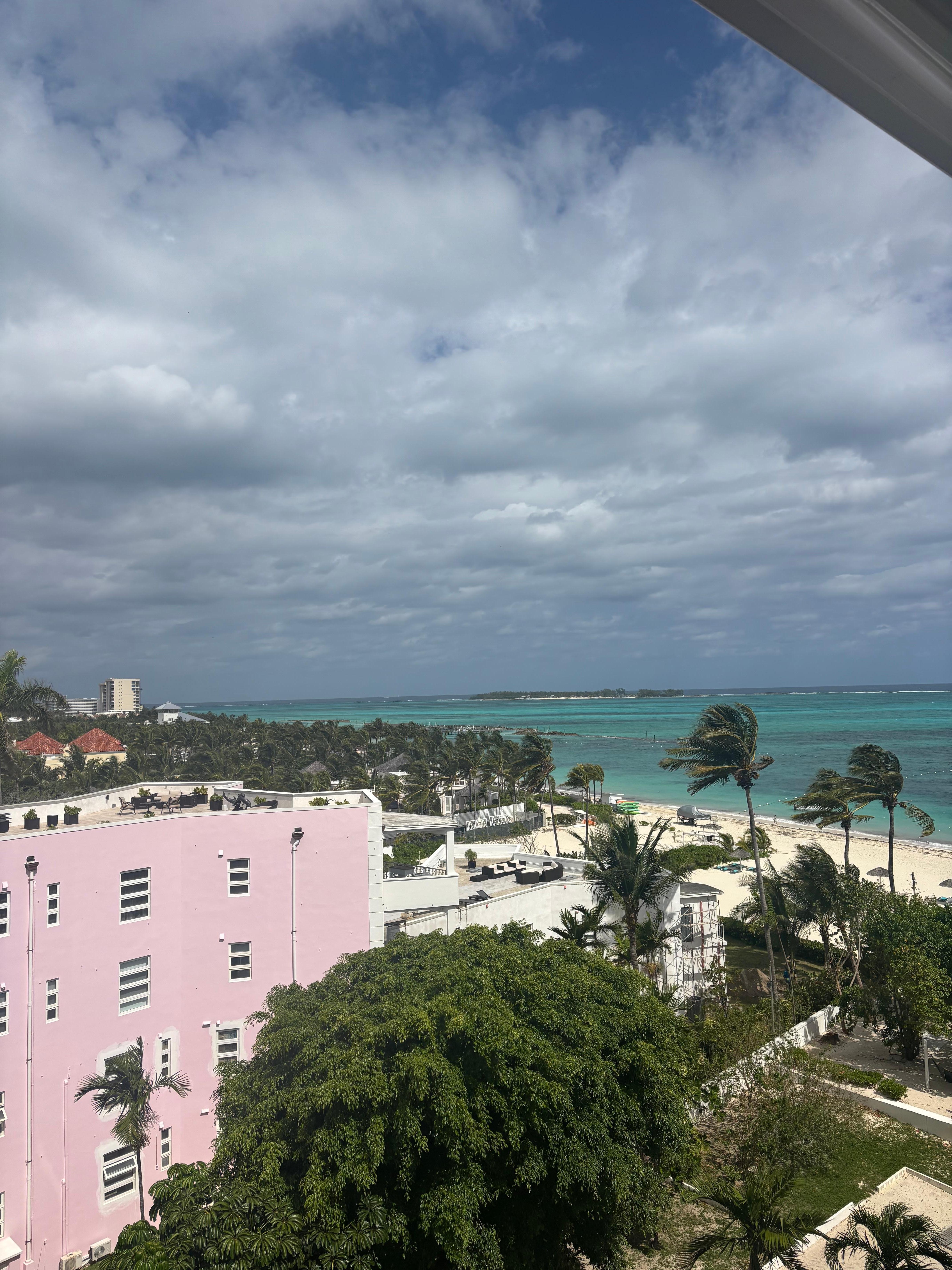 The view from our room balcony