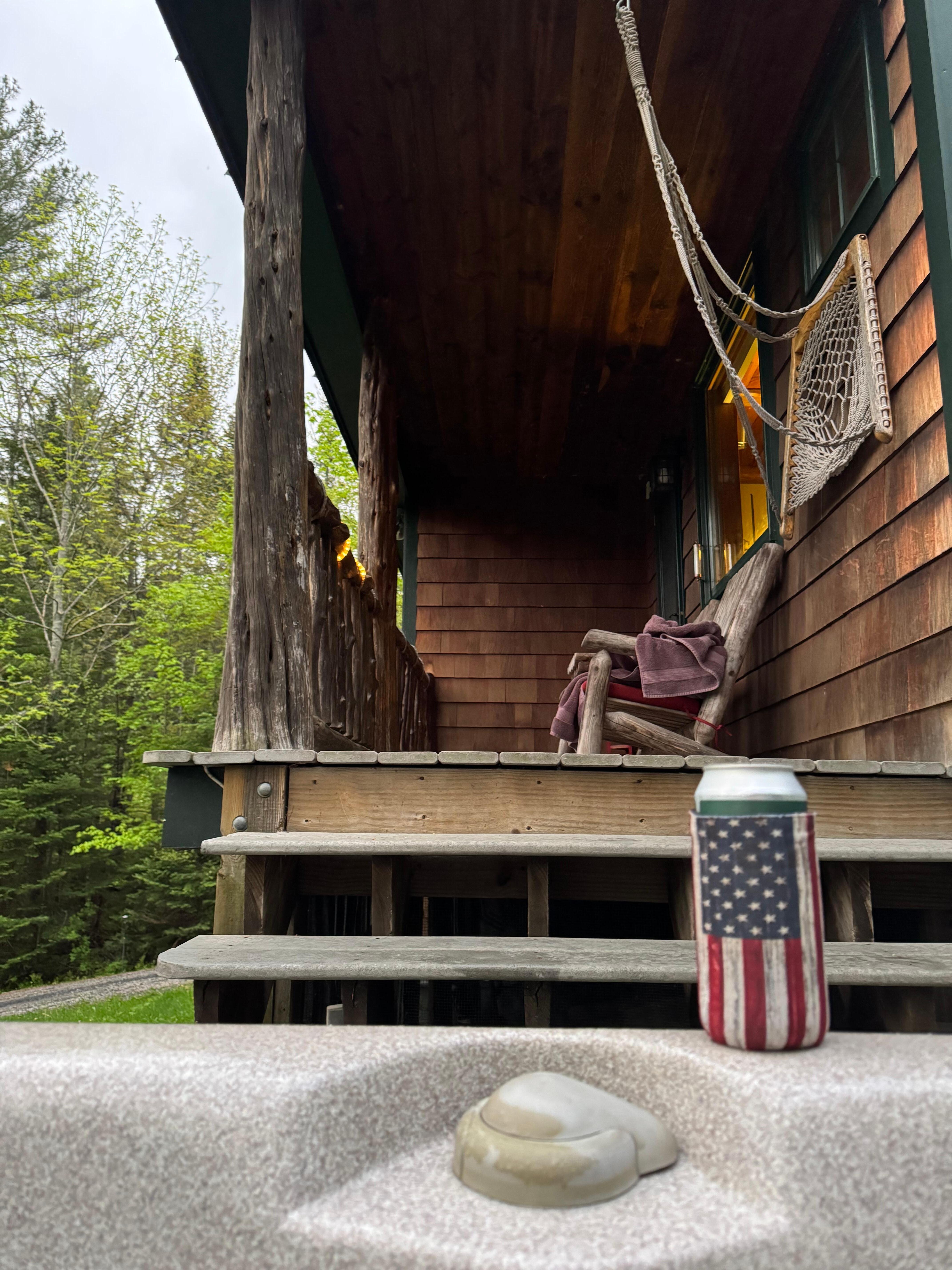 From the hot tub, looking to the deck.