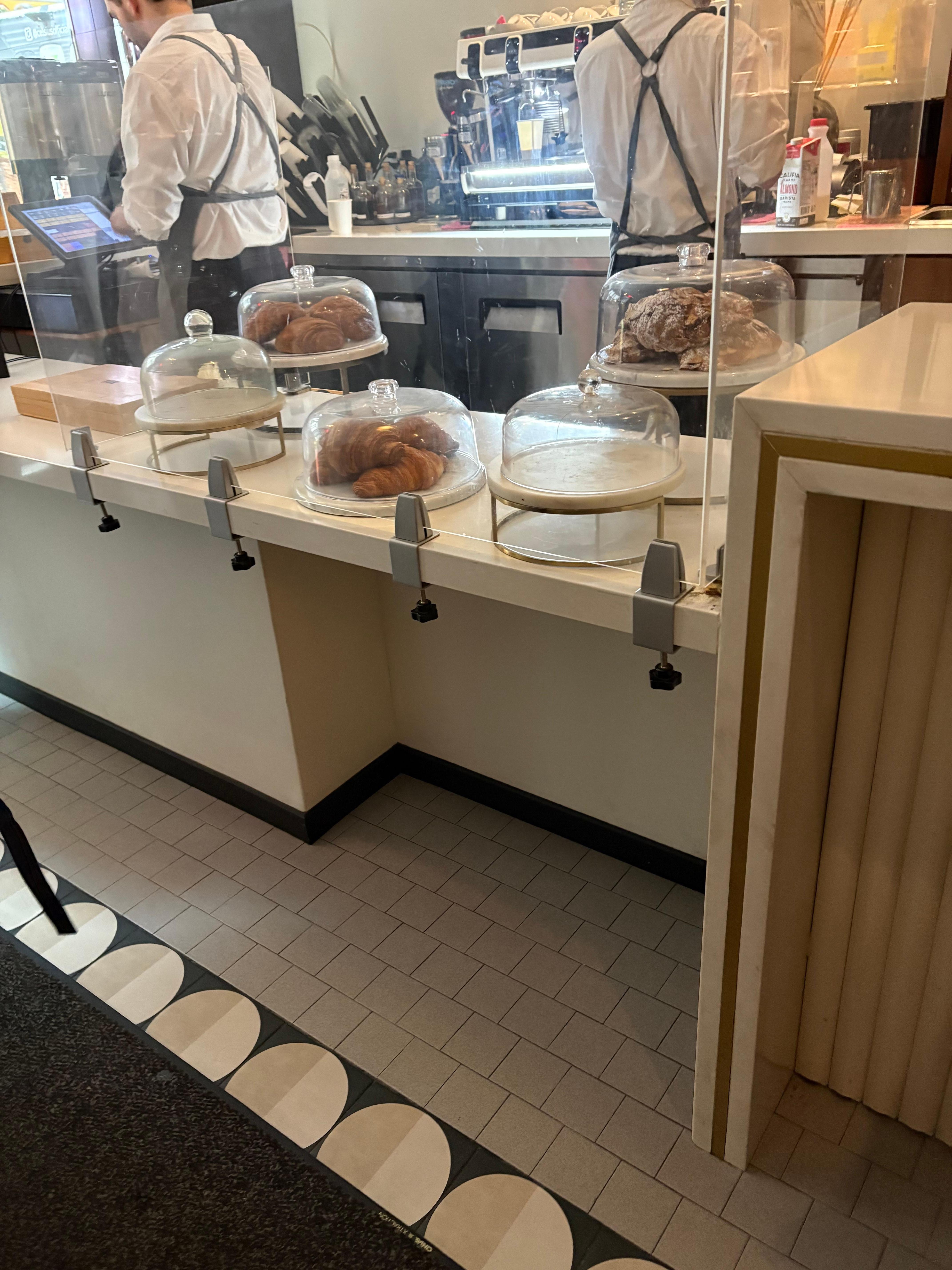 Pastries available downstairs at the coffee shop