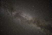 Exposure of the Milkyway with a regular digital camera and tripod! We had never seen stars so brilliant.