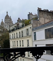 View from our room on a rainy day